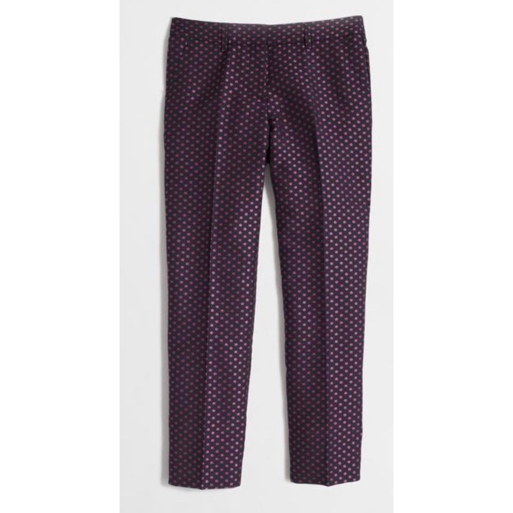J. Crew Berry Jacquard Skimmer Pants